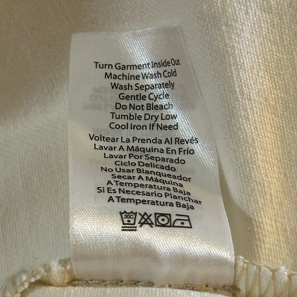 Frye White Button Front Long Sleeve Cotton Denim Shirt Dress - Picture 13 of 15